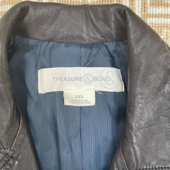 Treasure & Bond leather jacket with removable sleeves - Picture 3 of 6